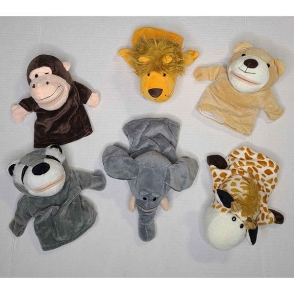 Toys Joyin Animal Friends Hand Puppets Movable Mouths 6 Pack Variety